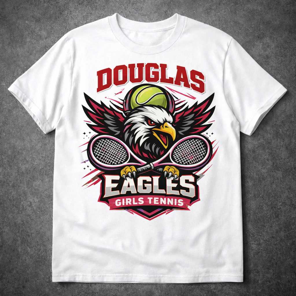 Douglas Girls Tennis DTF print