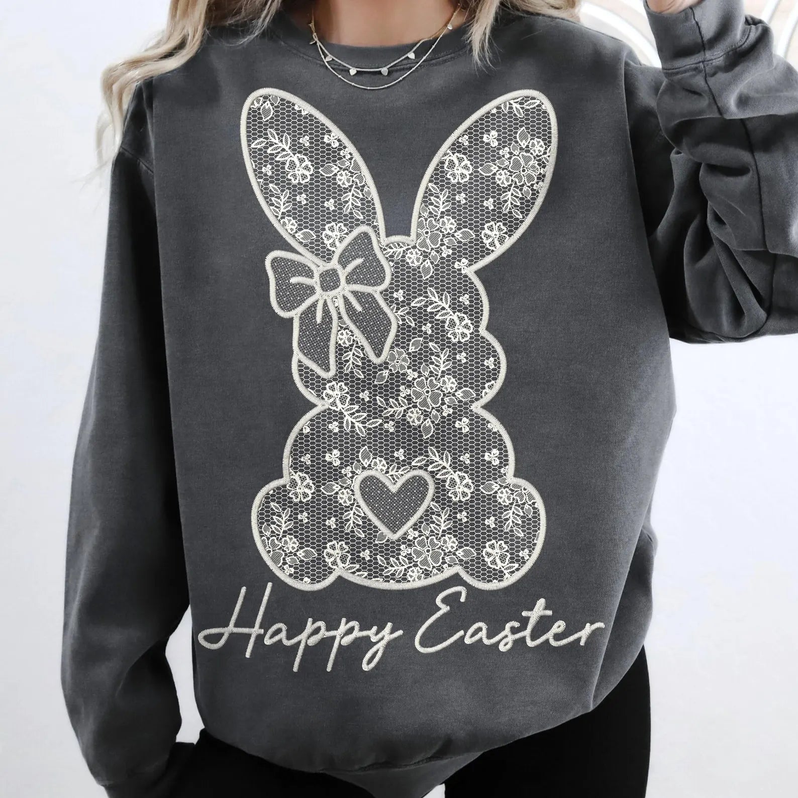 Lace Bunny Printed DTF Print