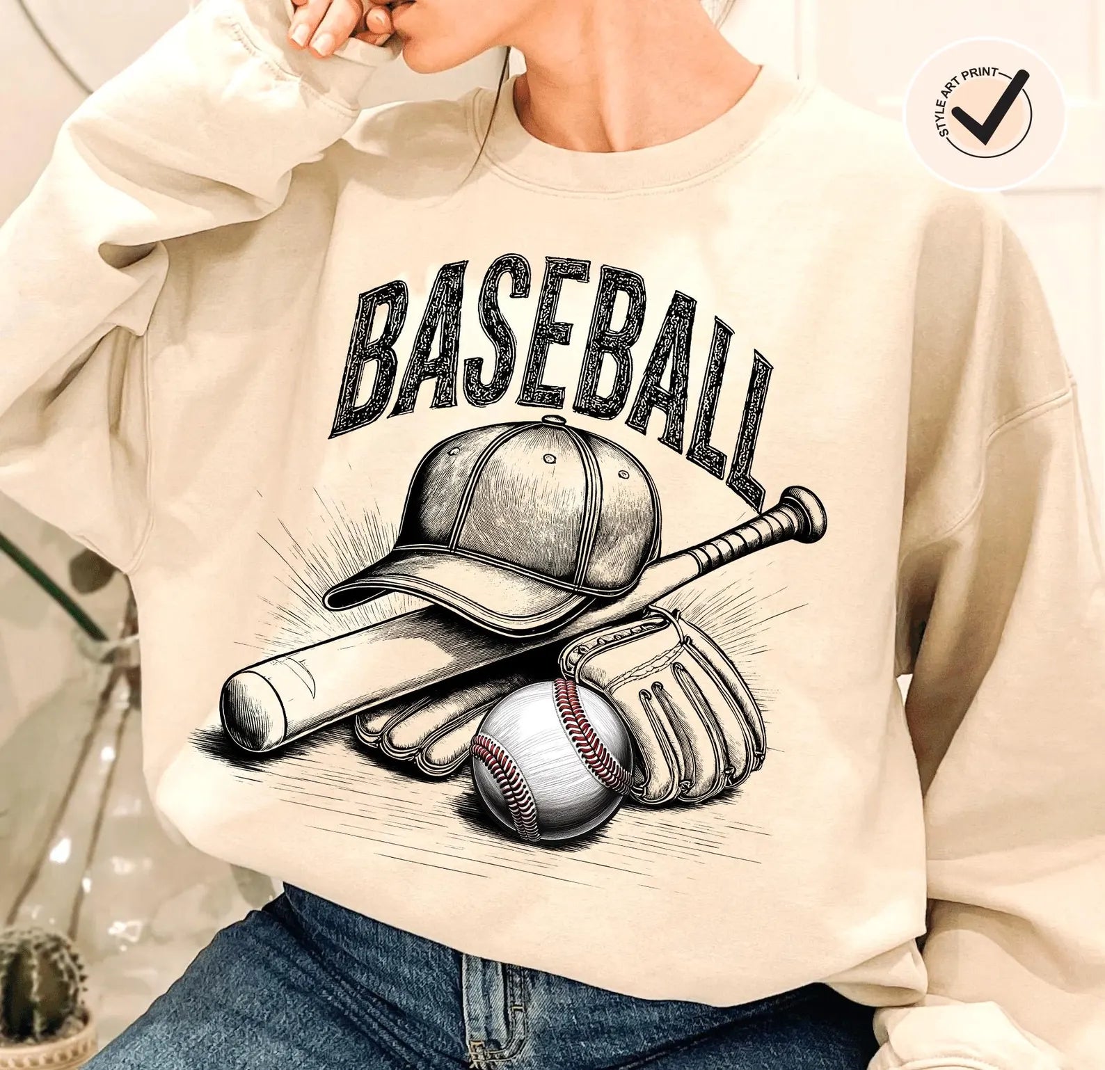Baseball Chalk Print DTF Print