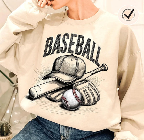 Baseball Chalk Print DTF Print