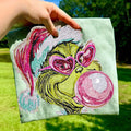 Rhinestone Pink Bubblegum Grinch DTF Print Only