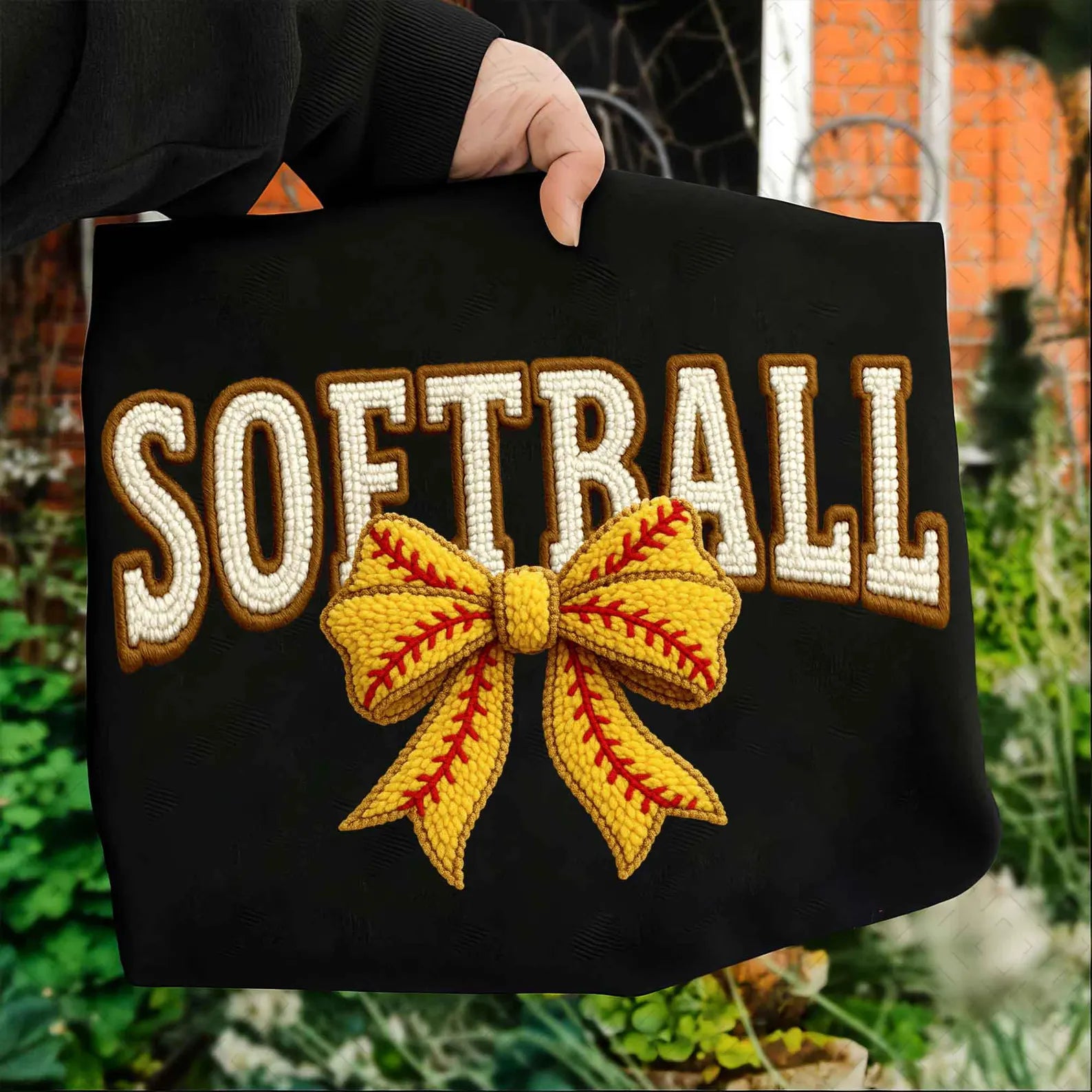 Softball Faux Yarn Shirt