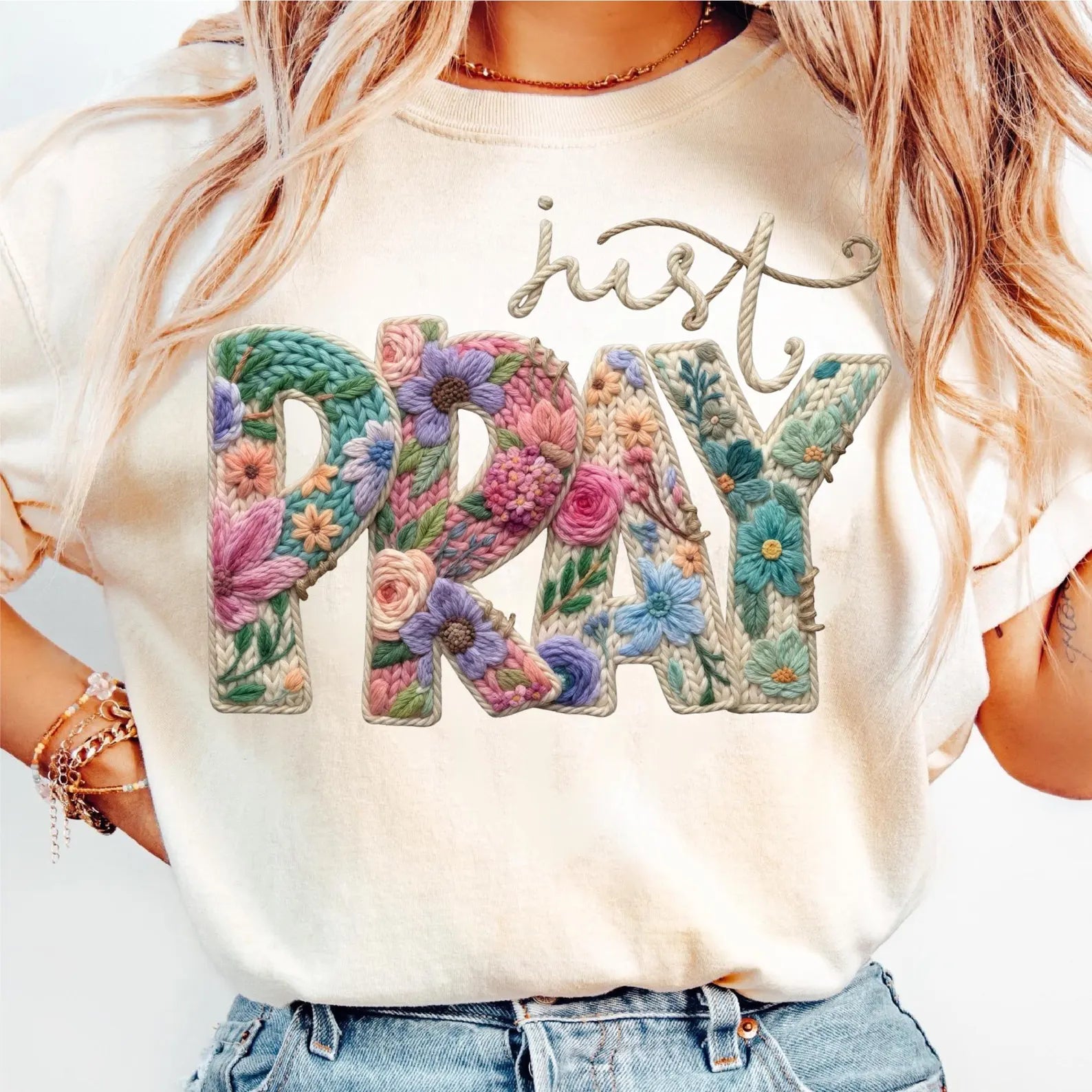 Just Pray DTF Print