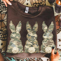 Multi Camo Bunny DTF Print