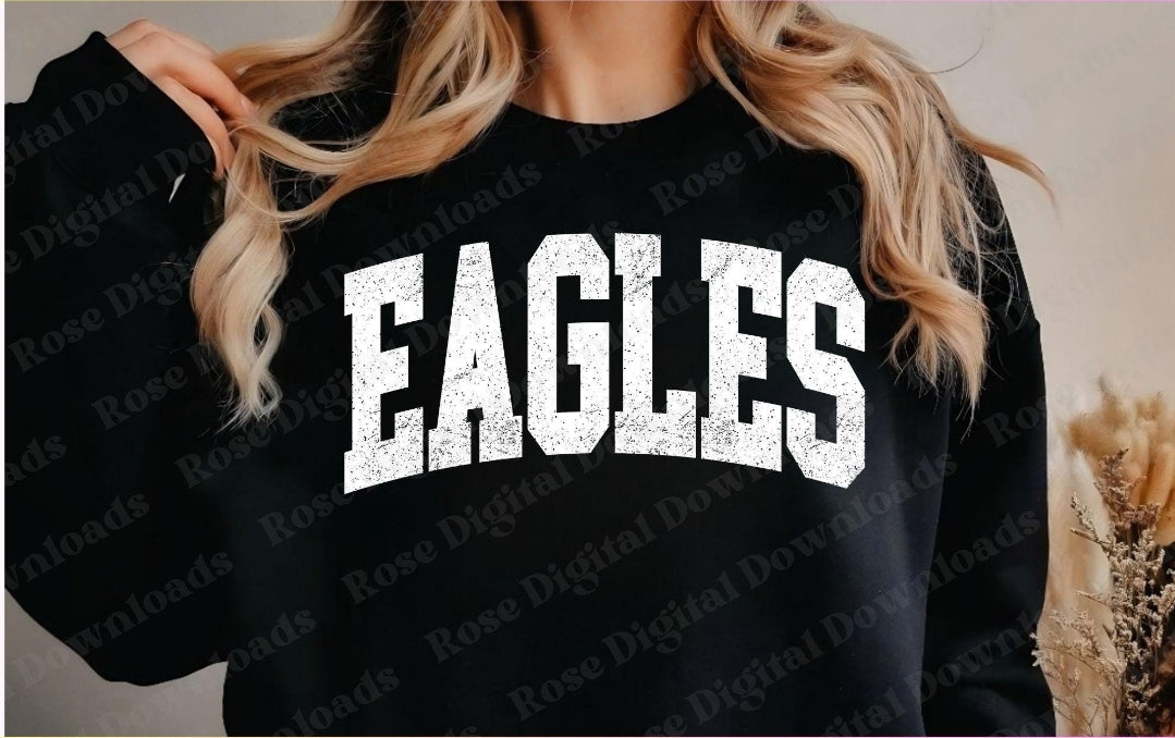DTF Print Distressed Eagle